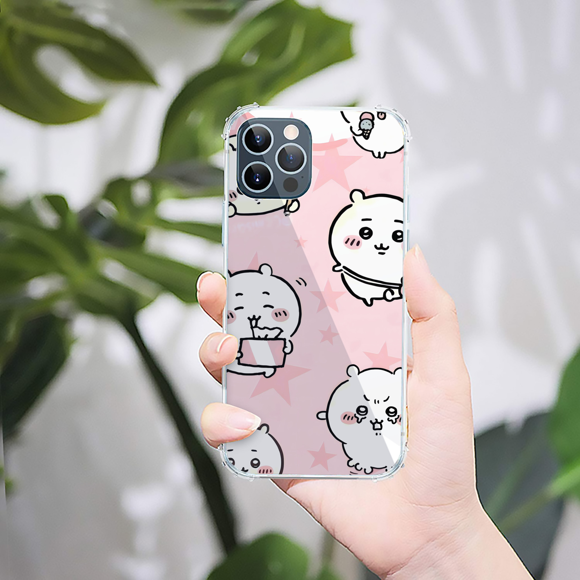 （画像用） ちいかわ Chii-kawa 【iPhone 12シリーズ対応】透明スマホケース（クリアソフトケース）